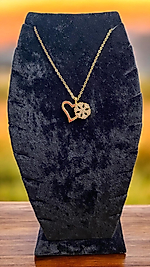 BAYAN KALP VE KAR TANELİ ZARİF BİJUTERİ KOLYE