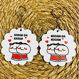 KOCAMDA KOCAM KARIMDA KARIM AHŞAP ANAHTARLIK SET