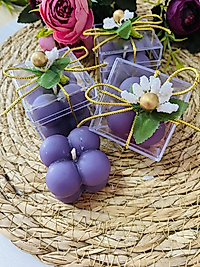 NİŞAN NİKAH DOĞUM GÜNÜ HEDİYELİK MOR BUBBLE MUM 25 ADET