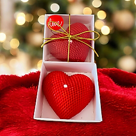 SEVGİLİLER GÜNÜ ÖZEL KIRMIZI KALP MUM 1 ADET