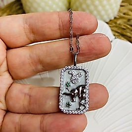 BOĞA BURCU BAYAN ÇELİK KOLYE