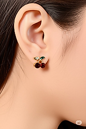 Kiraz Figürlü Kadın Küpe