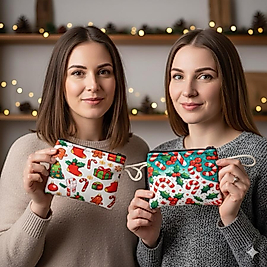 Yeni Yıl Desen Şık Bozuk Para Cüzdanı