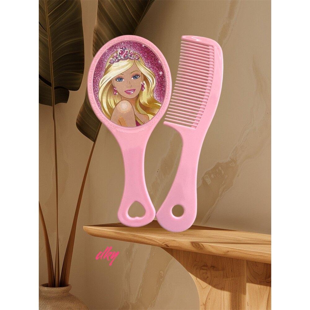 BARBİE KIZ ÇOCUK PEMBE AYNA TARAK SETİ