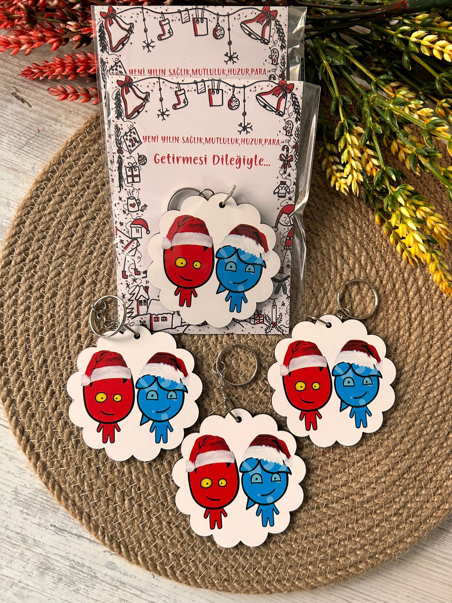 ATEŞ VE SU AHŞAP BÜYÜK BOY ANAHTARLIK