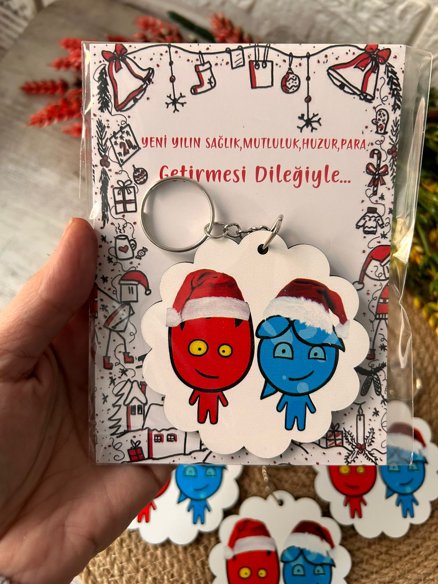 ATEŞ VE SU AHŞAP BÜYÜK BOY ANAHTARLIK