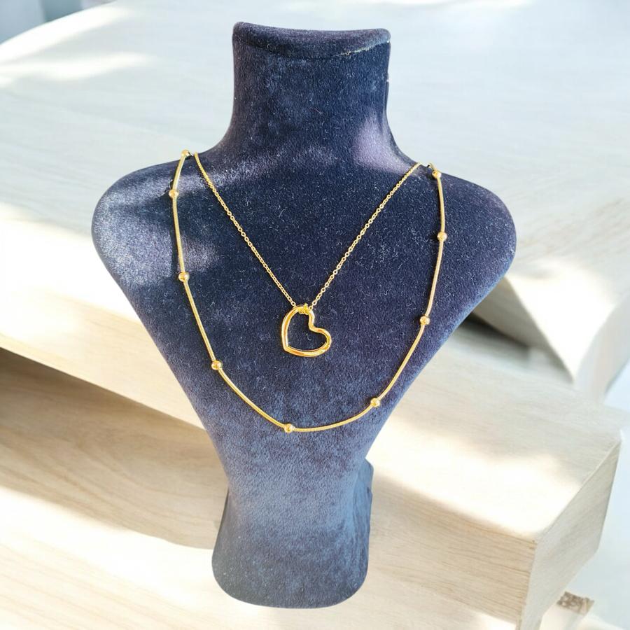 BAYAN ÇELİK TREND KALP KOLYE