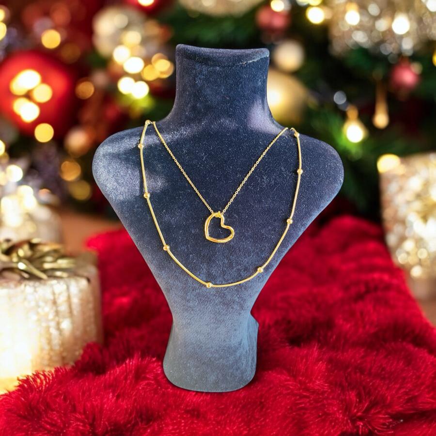 BAYAN ÇELİK TREND KALP KOLYE