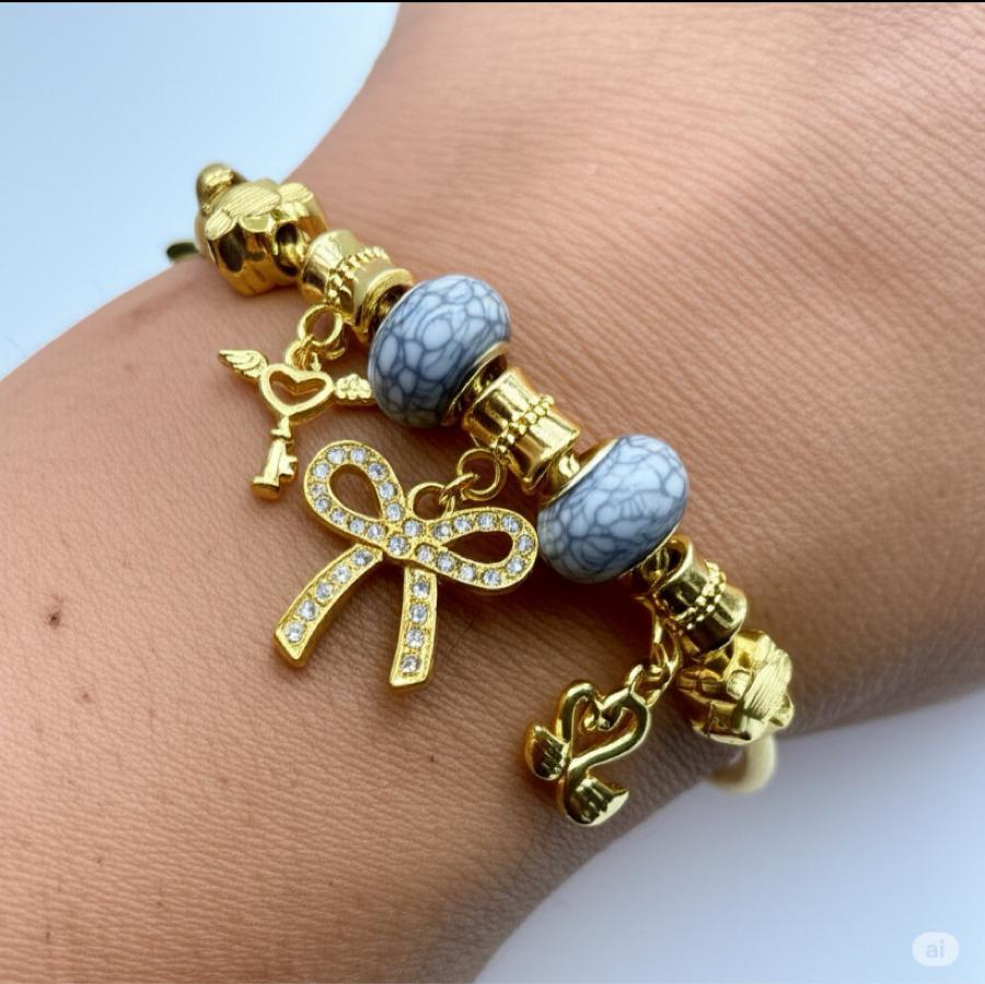 Bayan Pandora Gold Taşlı Bileklik