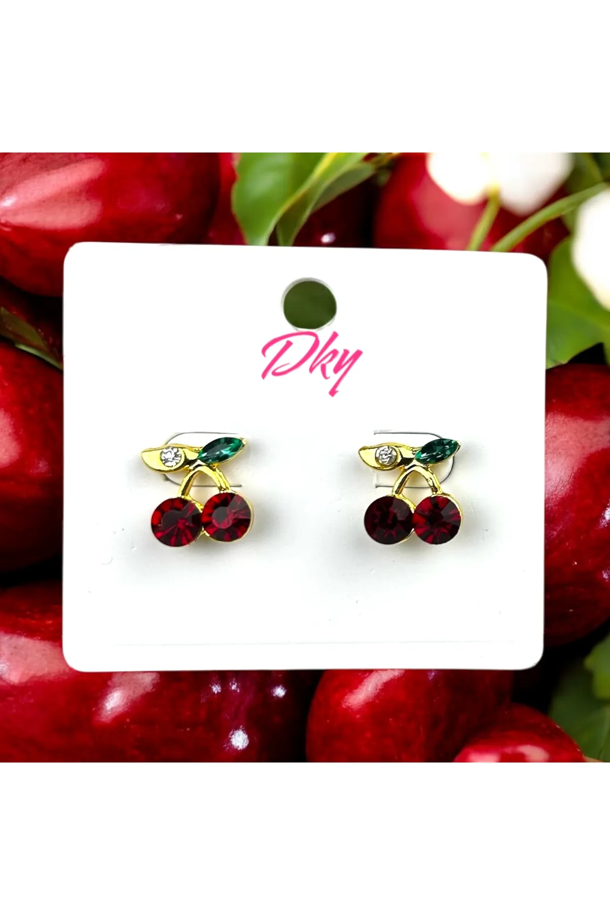 Kiraz Figürlü Kadın Küpe