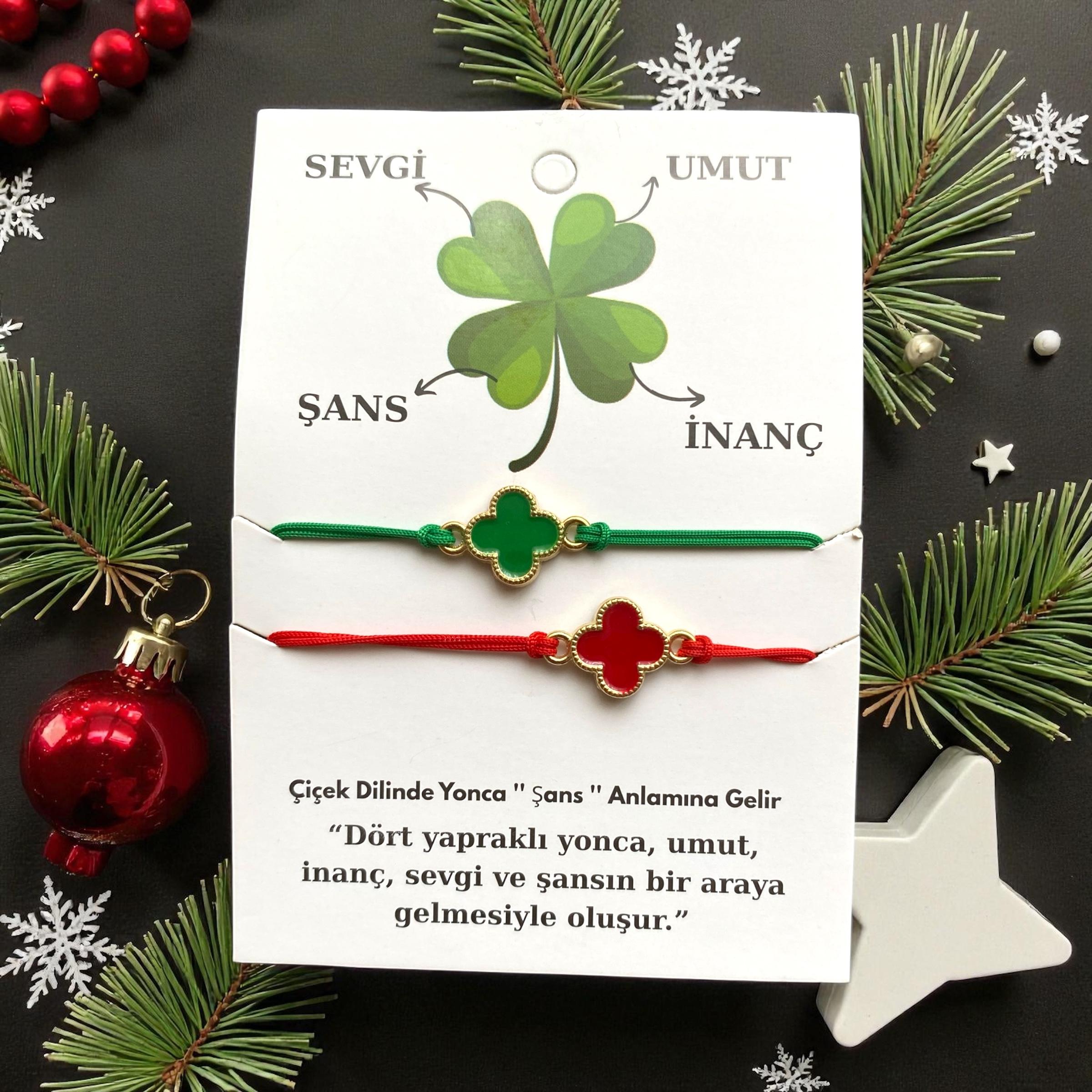 Trend Yılbaşı Yeni Yıl İkili Şans Bilekliği Şık Bileklik