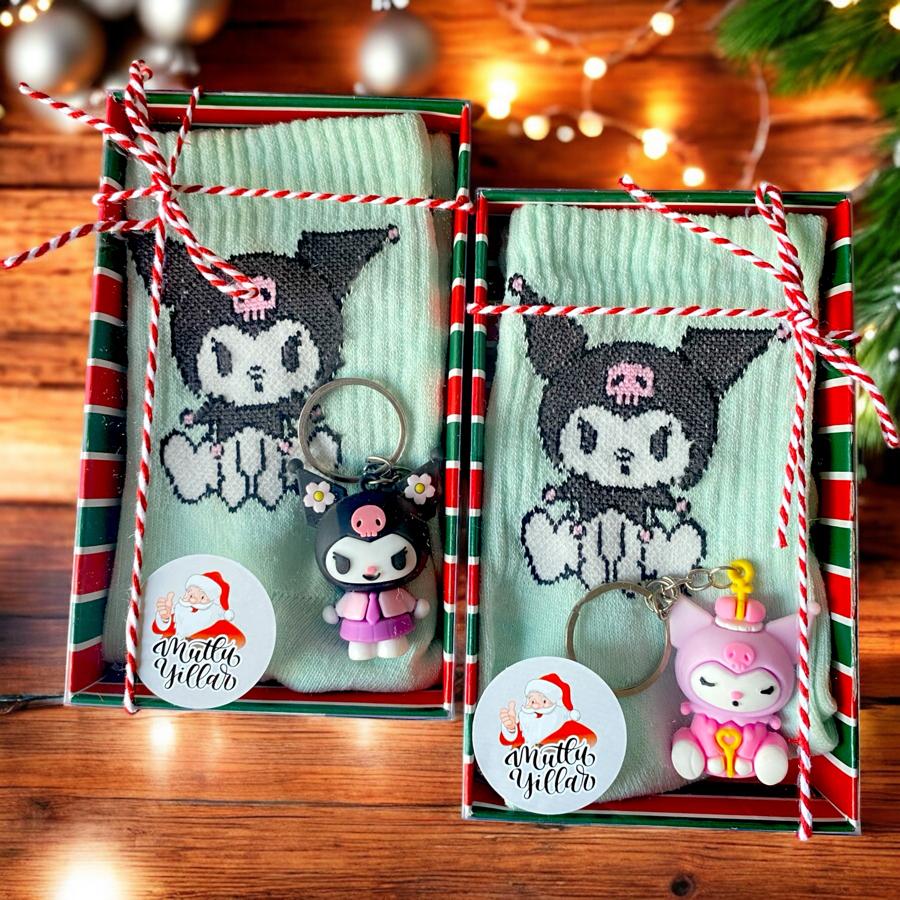 Kuromi Anahtarlık Çorap Hediye Seti