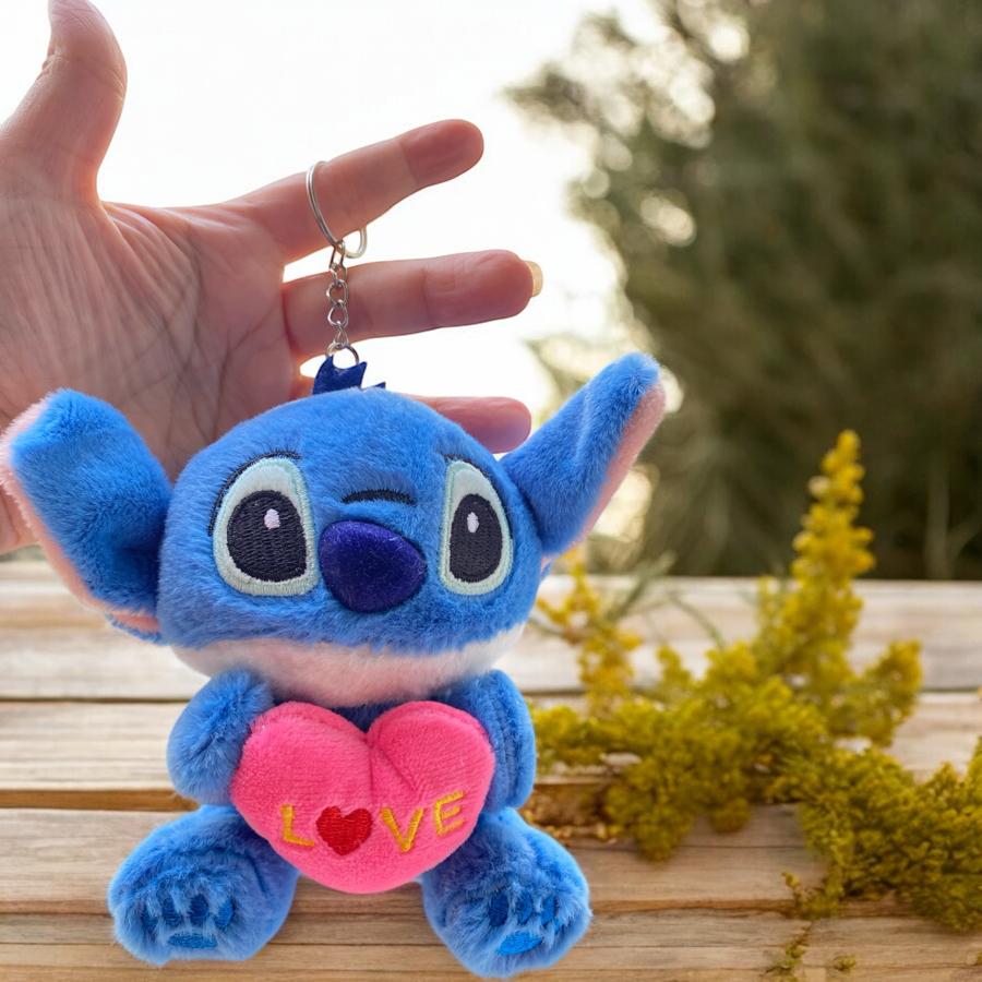 Mavi Stitch Peluş Oyuncak Anahtarlık Charm