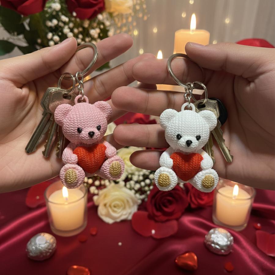 Sevgililer Günü Özel 2 Li Kalpli Ayıcık Hediye Seti