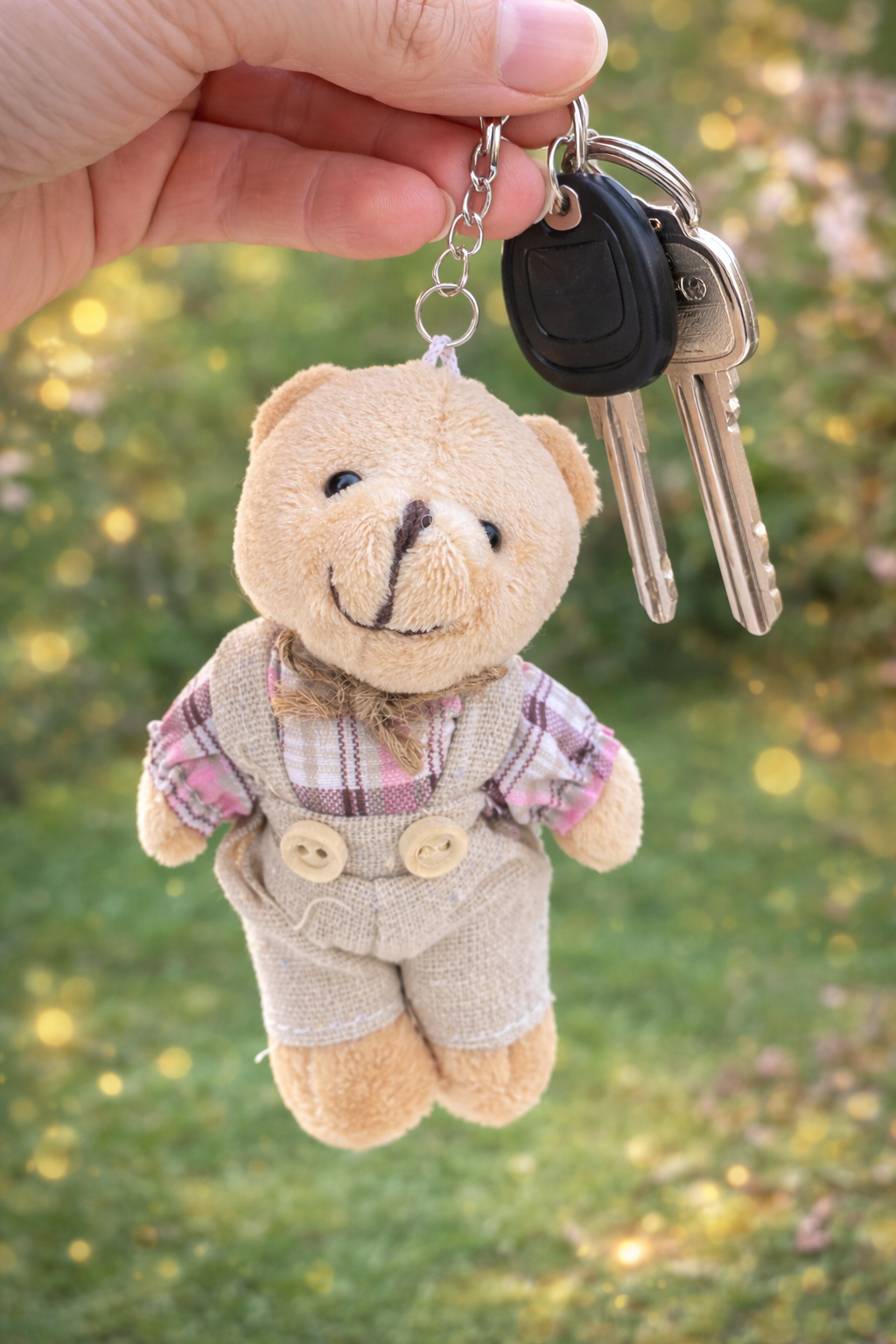 Peluş Ayıcıklı Çift Anahtarlığı