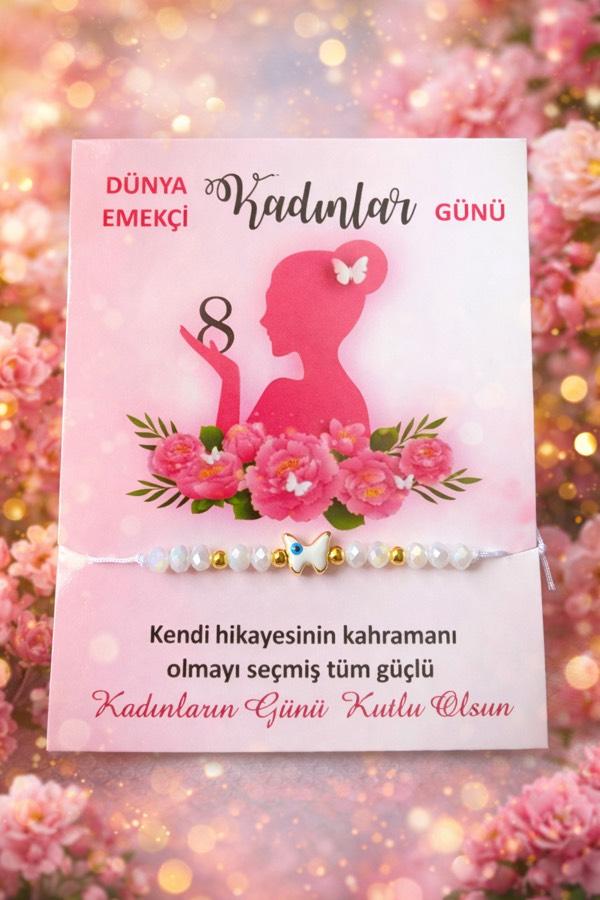 Kadınlar Günü Bayan Hediyelik Bileklik 10 adet